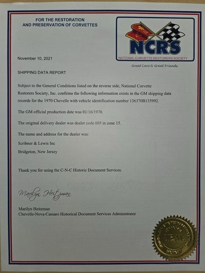 1970 Chevrolet Chevelle SS 454 LS6 Sport Coupe