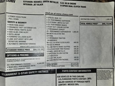 2026 Chevrolet Corvette Stingray 2LT