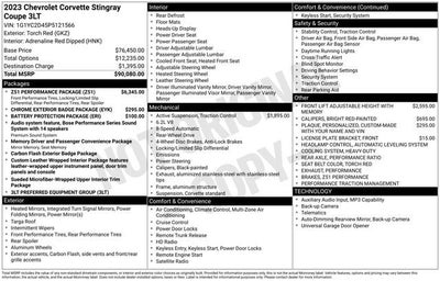 2023 Chevrolet Corvette Stingray 3LT