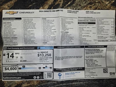 2024 Chevrolet Corvette Z06 3LZ