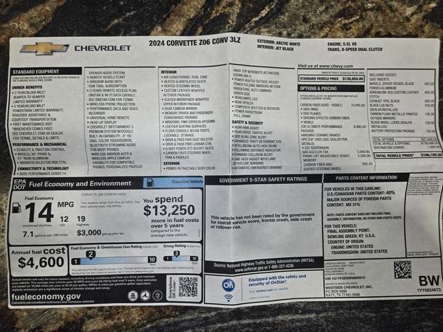 2024 Chevrolet Corvette Z06 3LZ