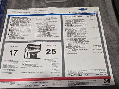 1996 Chevrolet Corvette NA