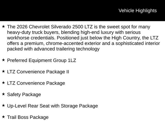 2026 Chevrolet Silverado 2500 HD LTZ