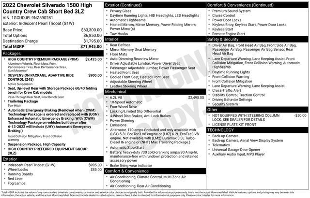 2022 Chevrolet Silverado 1500 High Country
