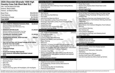 2026 Chevrolet Silverado 1500 High Country