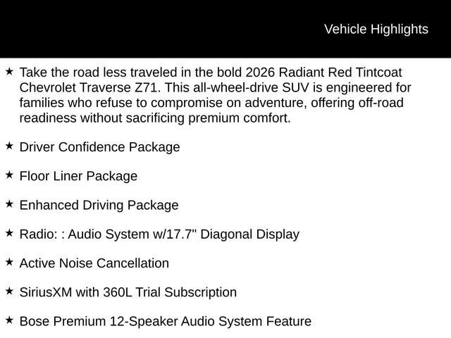 2026 Chevrolet Traverse Z71