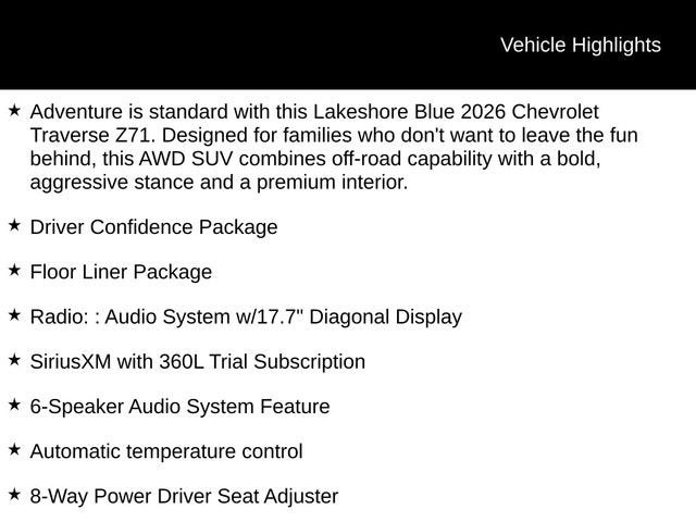2026 Chevrolet Traverse Z71