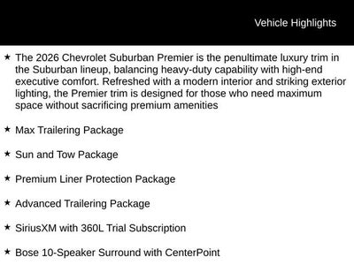 2026 Chevrolet Suburban Premier