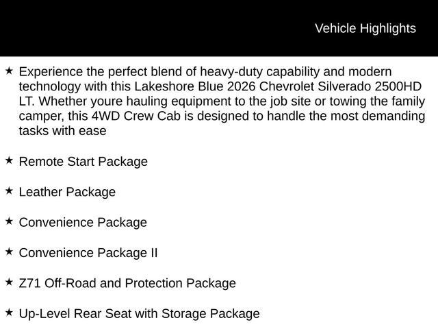2026 Chevrolet Silverado 2500 HD LT