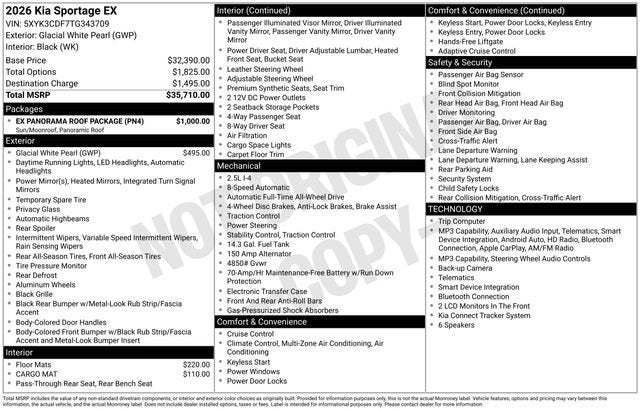 2026 Kia Sportage EX