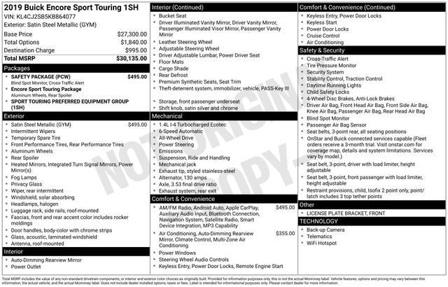 2019 Buick Encore Sport Touring