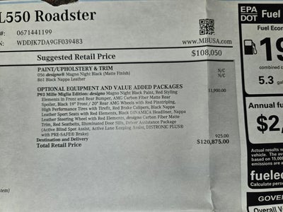 2016 Mercedes-Benz SL-Class SL 550