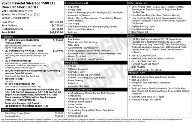 2026 Chevrolet Silverado 1500 LTZ
