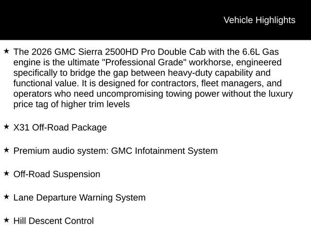 2026 GMC Sierra 2500HD Pro