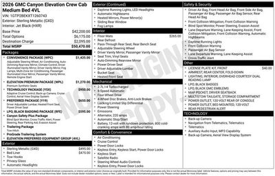 2026 GMC Canyon Elevation