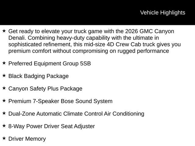 2026 GMC Canyon Denali