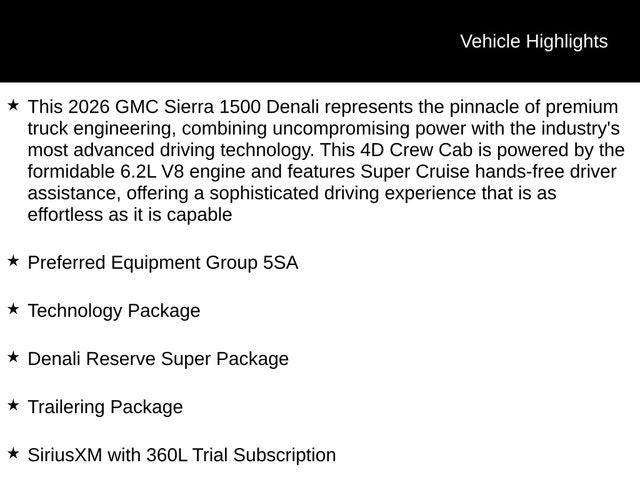 2026 GMC Sierra 1500 Denali