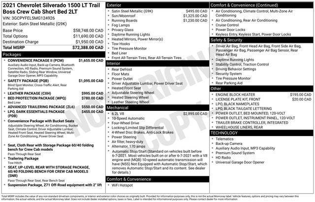 2021 Chevrolet Silverado 1500 LT Trail Boss