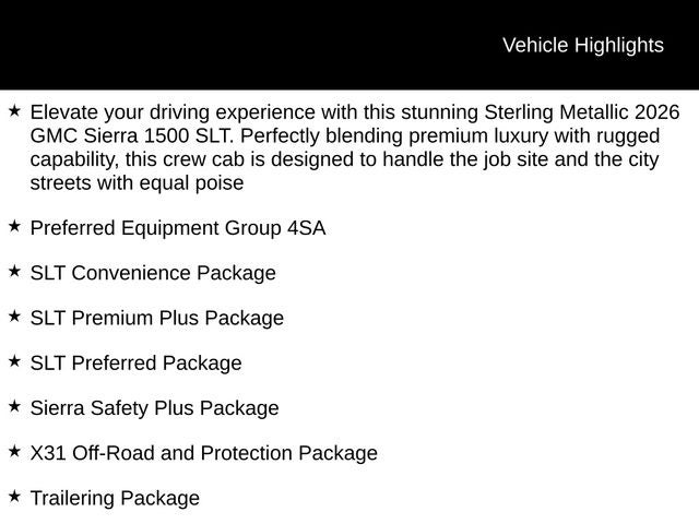 2026 GMC Sierra 1500 SLT