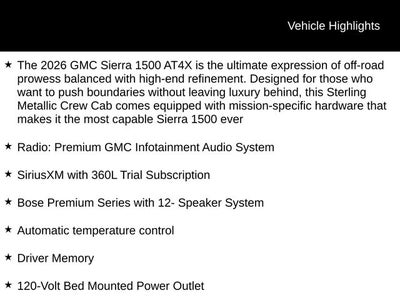 2026 GMC Sierra 1500 AT4X