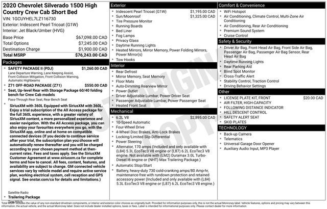 2020 Chevrolet Silverado 1500 High Country