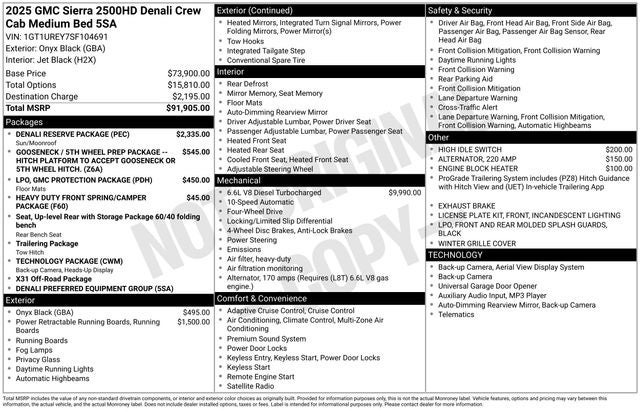 2025 GMC Sierra 2500HD Denali
