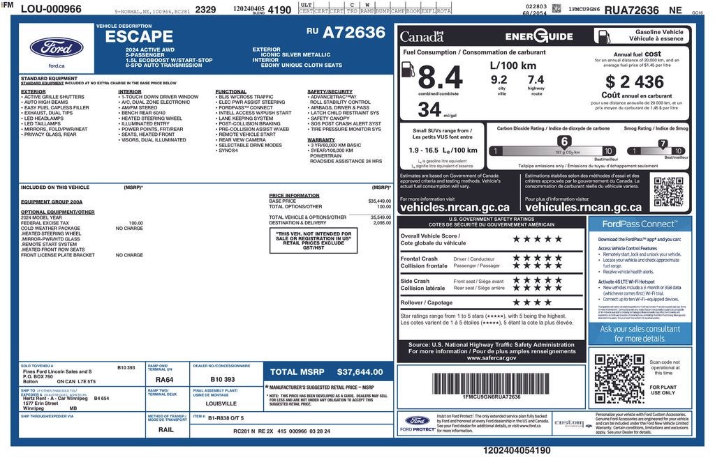 2024 Ford Escape Active