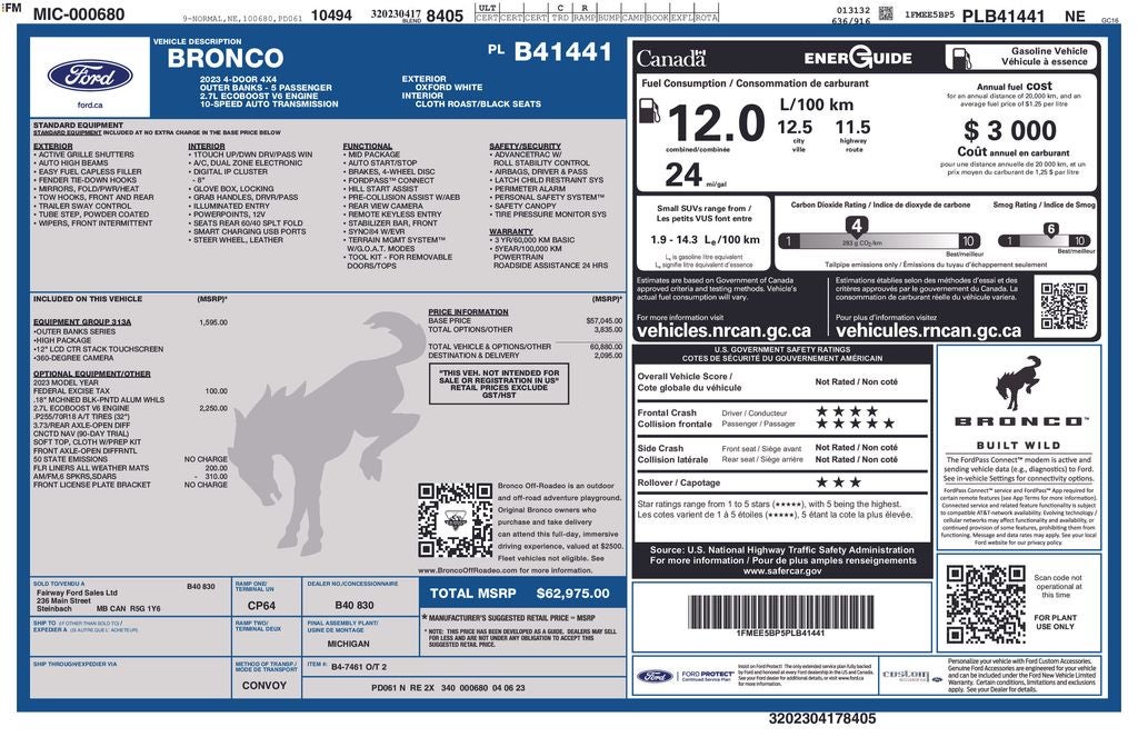 2023 Ford Bronco Outer Banks