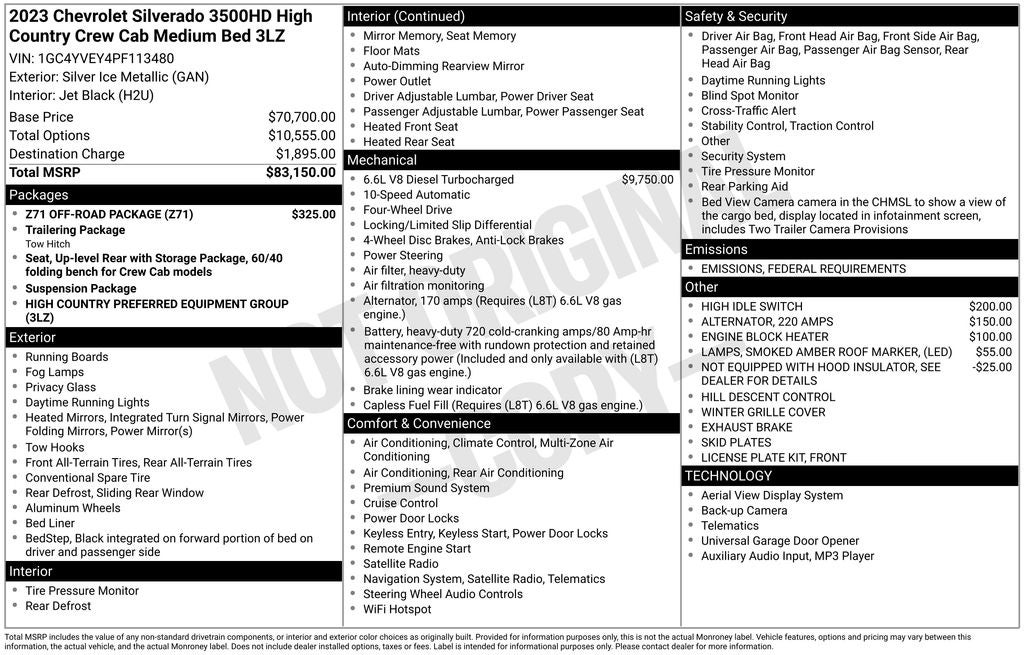 2023 Chevrolet Silverado 3500HD High Country