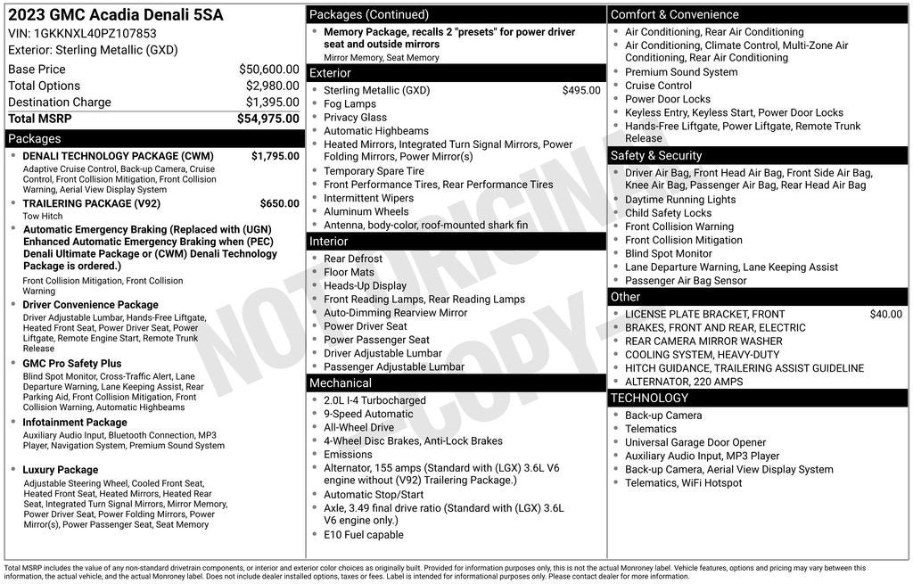 2023 GMC Acadia Denali