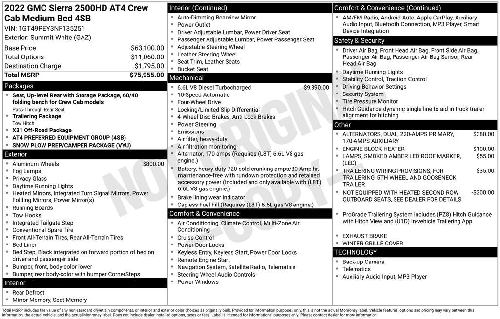 2022 GMC Sierra 2500HD AT4