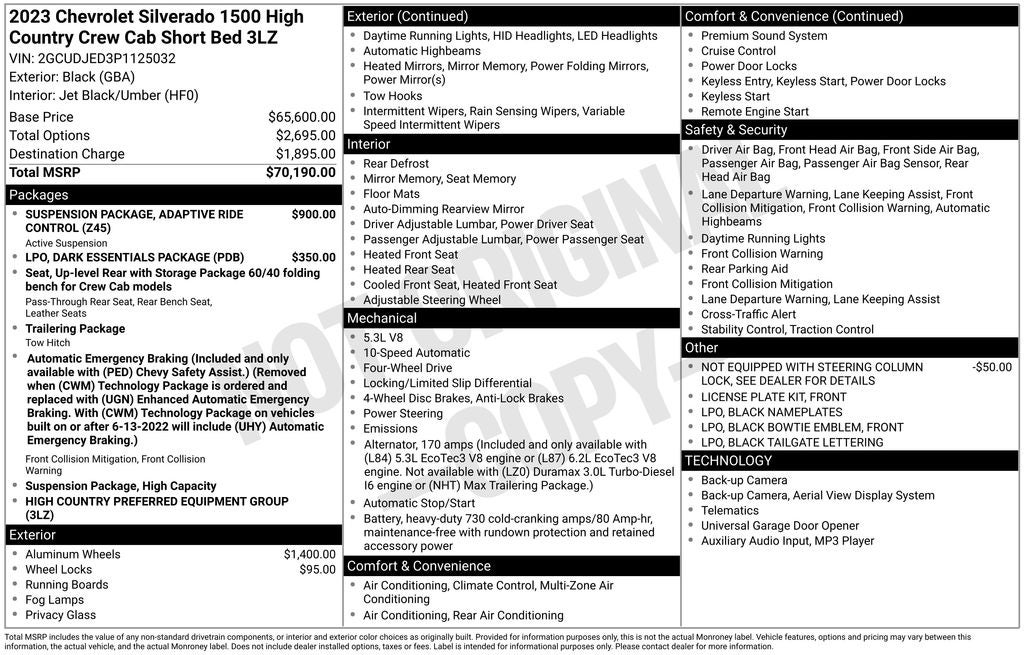 2023 Chevrolet Silverado 1500 High Country