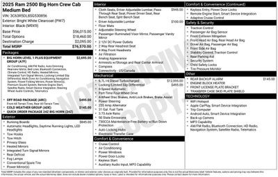 2025 RAM 2500 Big Horn 6'4" BOX