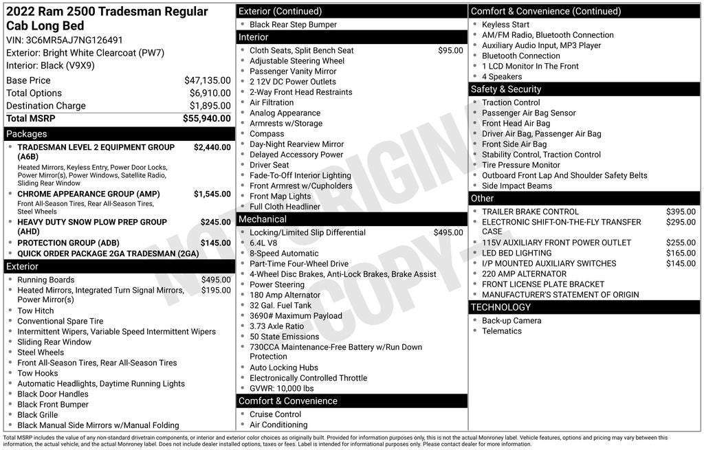 2022 RAM 2500 Tradesman