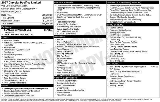 2027 Chrysler Pacifica Limited AWD