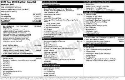 2026 RAM 2500 Big Horn 4x4 Crew Cab 6'4" Box