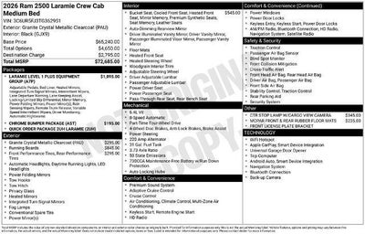 2026 RAM 2500 Laramie 4x4 Crew Cab 6'4" Box